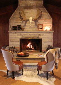 Fireplace in Lodge Fireplace in Lodge