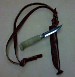Marttiini Bushcraft Knife w/ Leather Sheath