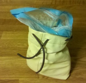 Leather Flour Container: Zip-lock Liner