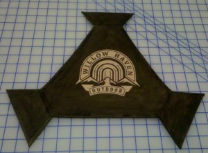Step 7: I removed the Vinyl Decal to reveal the unstained logo.