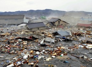 Coastal City in Japan Flooded by Tsunami Coastal City in Japan Flooded by Tsunami