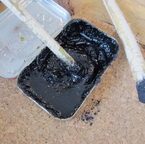 Mix In Charcoal Really Well Before The Melted Sap Cools