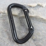 Black Non-Locking D-Ring Carabiner: EDC d-carabiner