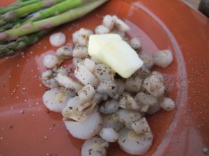 Boiled Dandelion Root w/ Salt, Pepper & Butter
