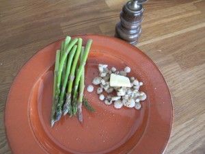 Dandelion Root - Plated with Asparagus