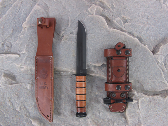 Ka-Bar Knife with Factory Sheath and Hedge Hog Leatherworks Sheath Ka-Bar Knife with Factory Sheath and Hedge Hog Leatherworks Sheath