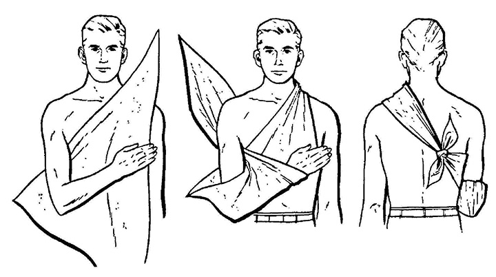 how to tie a cravat diagram